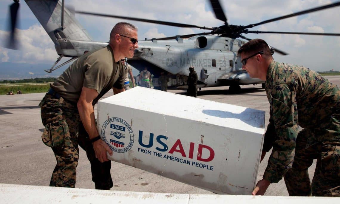 US Marines deliver USAID supplies after Hurricane Matthew