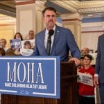 Oklahoma Gov. Kevin Stitt and Robert F. Kennedy Jr. unveil “Make Oklahoma Healthy Again” proposals, targeting vaccines and SNAP purchases in a push that critics warn blurs public health and political ideology. (Photo: Oklahoma Governor’s Office)