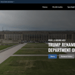 Home page of the new War.gov website