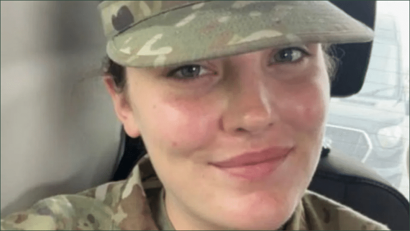 Army Specialist Sarah Beckstrom in uniform