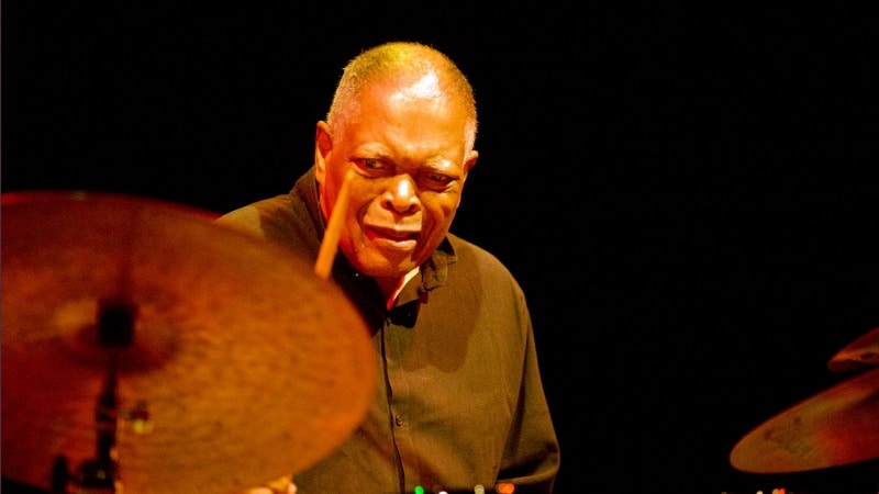 Billy Hart playing drums in Rotterdam 2023