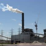 F.B. Culley coal-fired power plant in Indiana with smokestack emitting smoke, ordered by Trump administration to remain open December 2025