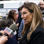 Alina Habba speaks to Inside Edition and other media outside Trump civil fraud trial in New York