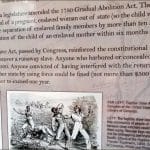 Exhibit panel on Fugitive Slave Act at President's House Philadelphia removed by National Park Service January 2026