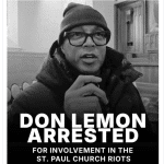 White House X post showing Don Lemon with text announcing his arrest, captioned "When life gives you lemons" with chains emoji