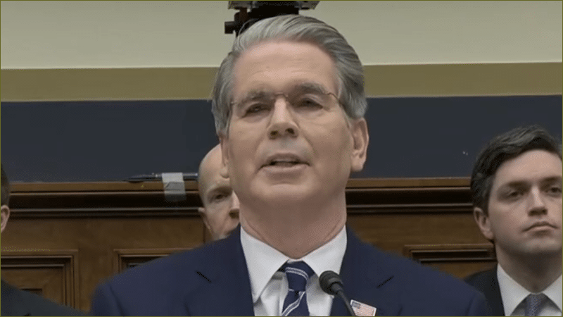 Treasury Secretary Scott Bessent testifying before House Financial Services Committee