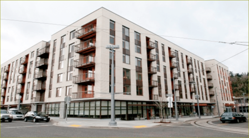 Gray Landing apartment complex in Portland, Oregon, where residents filed a federal lawsuit to restrict ICE tear gas use near affordable housing for seniors and veterans