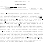 FBI FD-302 interview summary page 8 of 10 from August 7 2019 describing sexual assault allegation against Donald Trump from Epstein investigation files