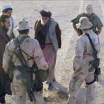 U.S. Army Special Forces meeting with Afghan resistance fighters in October 2001