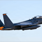 U.S. Air Force F-15E Strike Eagle departs for combat mission during Operation Epic Fury in the Iran war, March 2026