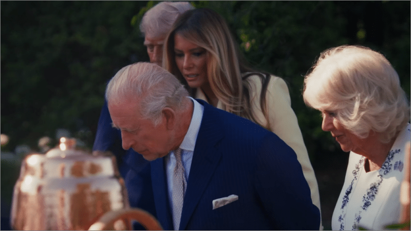 King Charles III views the White House beehives with President Trump and Melania Trump