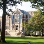 Ball State University's Fine Arts Building on the Old Quad in Muncie, Indiana