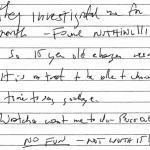 Handwritten 2019 note from Jeffrey Epstein in federal custody, complaining investigators "found NOTHING" before his death weeks later