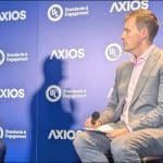Former Transportation Secretary Pete Buttigieg speaks during an on-stage Axios interview