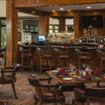 Clubhouse bar and dining room at Trump National Golf Club Hudson Valley in Hopewell Junction, New York