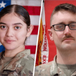 Official U.S. Army portraits of Pvt. Isabella Gonzales and 1st Lt. Tyler Feehan, soldiers killed in Iranian strikes on a Jordan air base