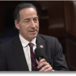 Rep. Jamie Raskin speaking at a microphone on the House floor